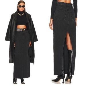 GRLFRND Black Maxi Skirt